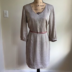 Banana Republic cream purple dress 10
